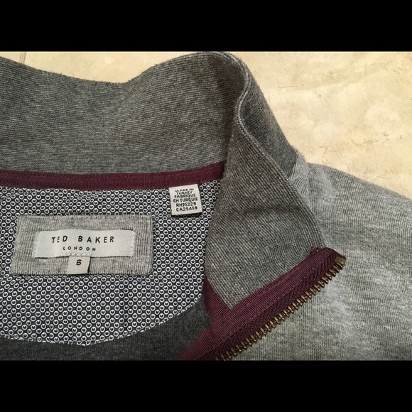 A Ted Baker London 1/4 Zip Pullover, Size 6/Large - Picture 5 of 6